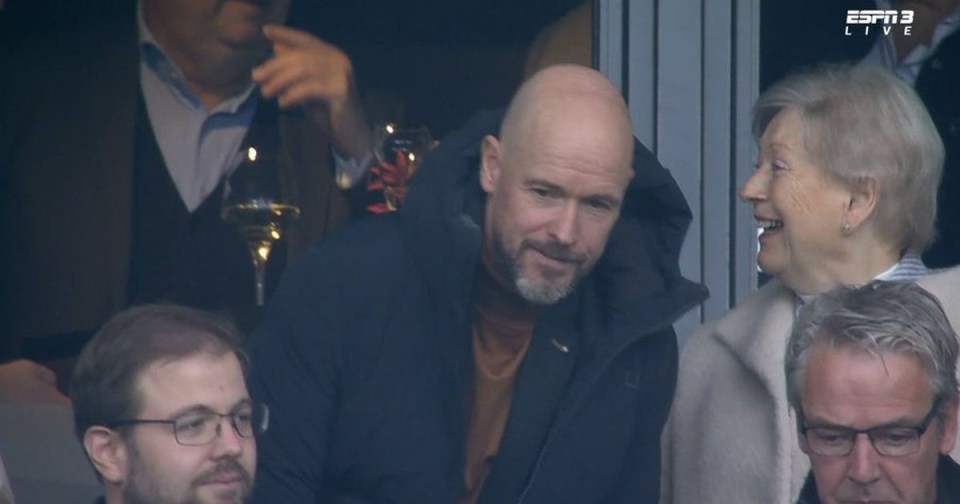 Erik ten Hag has made a rare outing to watch a football match