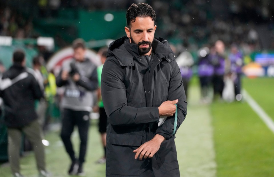 Ruben Amorim coached Sporting Lisbon for the first time since being announced as Manchester United boss on Friday night