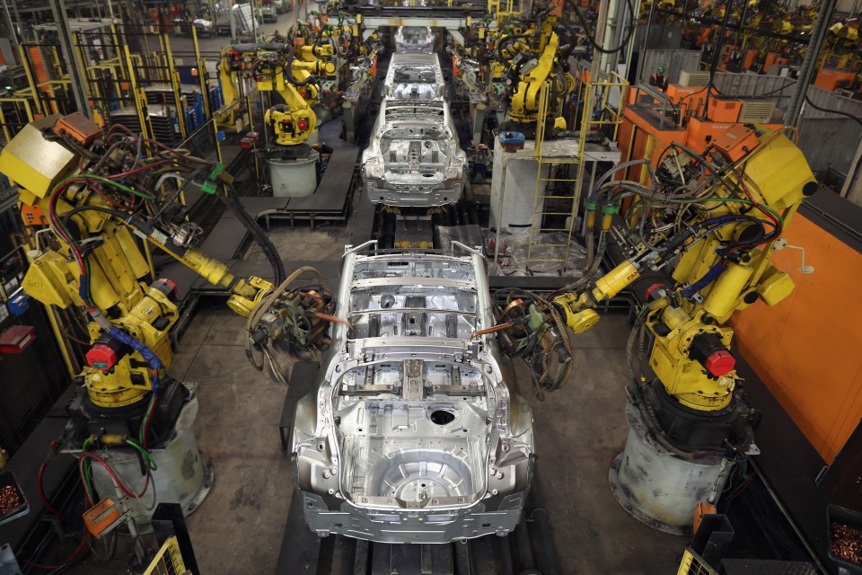 The production line at Nissan’s Sunderland plant