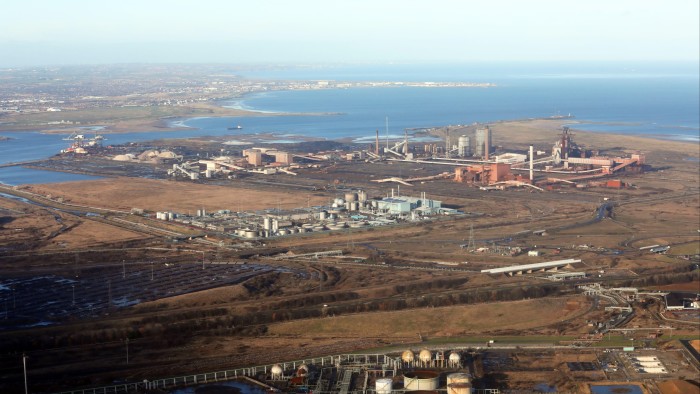 Aerial view of the former Teesside Steelworks