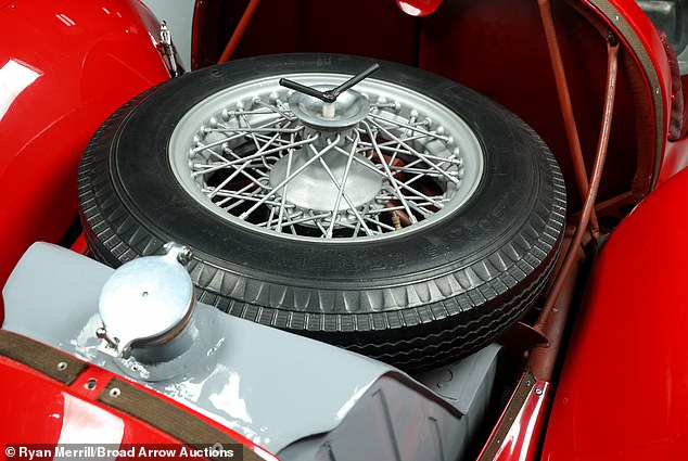 A spare wheel for the lucky owner who decides to drive the car rather than just look at it