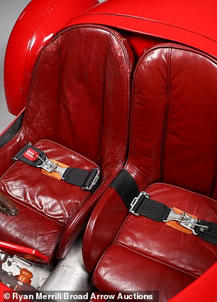 The red seats complete the perfectly preserved interior