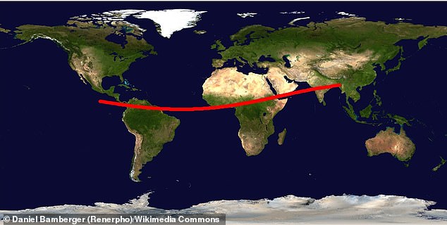 The current 'risk corridor,' or the geographical area where the 2024 YR4 is most likely to hit, runs from South America across the Atlantic Ocean to sub-Saharan Africa