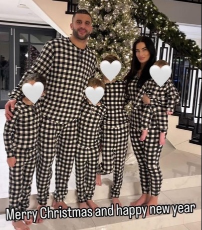 Kyle Walker has posted a festive family photo with wife Annie Kilner