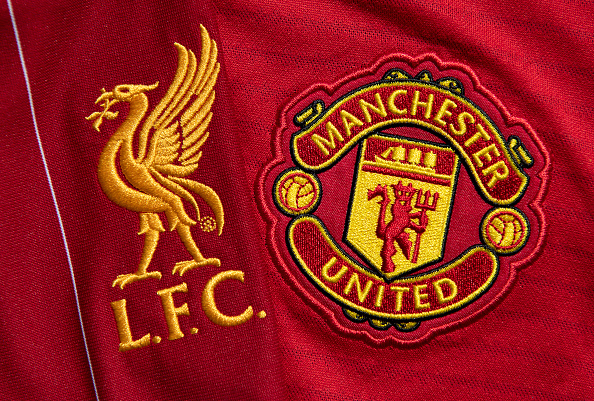 The Liverpool and Manchester United Club Crests