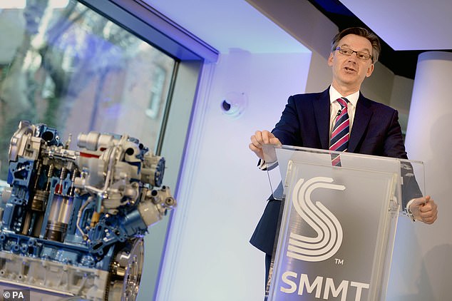 Mike Hawes, chief executive at the SMMT, said car tax hikes for EV owners was 'the wrong measure at the wrong time' as manufacturers face an uphill task to meet binding sales targets