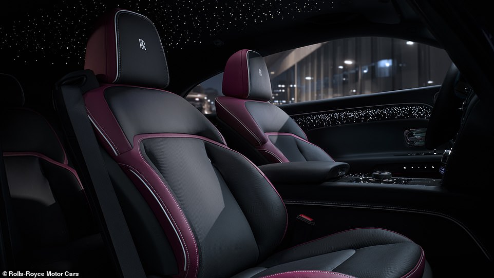 The four-seat coupe features luxury seats all round and a stunning starlight headlining - a feature unique to Rollers