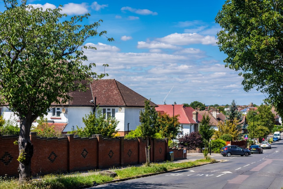 London, UK - July 2020 : The small London Victorian houses in Streatham and Norbury, London suburbs