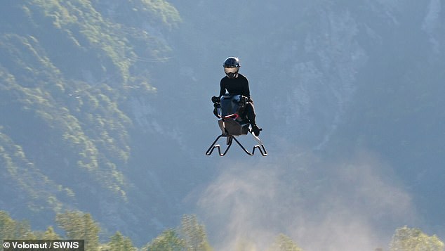 The company say theirs is the first 'hoverbike' vehicle that does not use propellers to fly. However, they have not yet revealed how their design works
