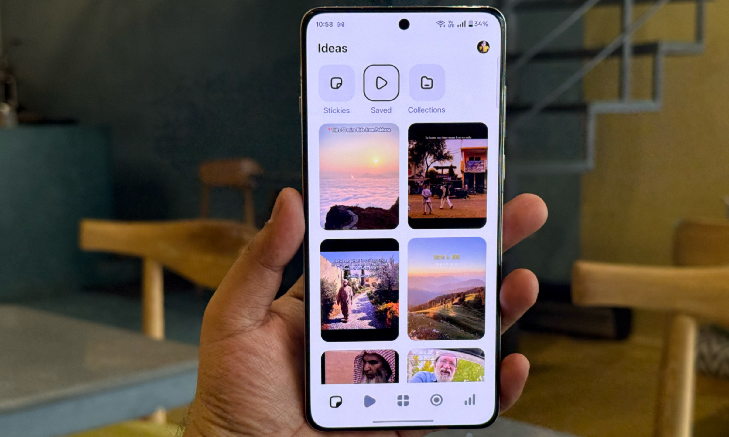 Saved content in Edits app by Instagram.