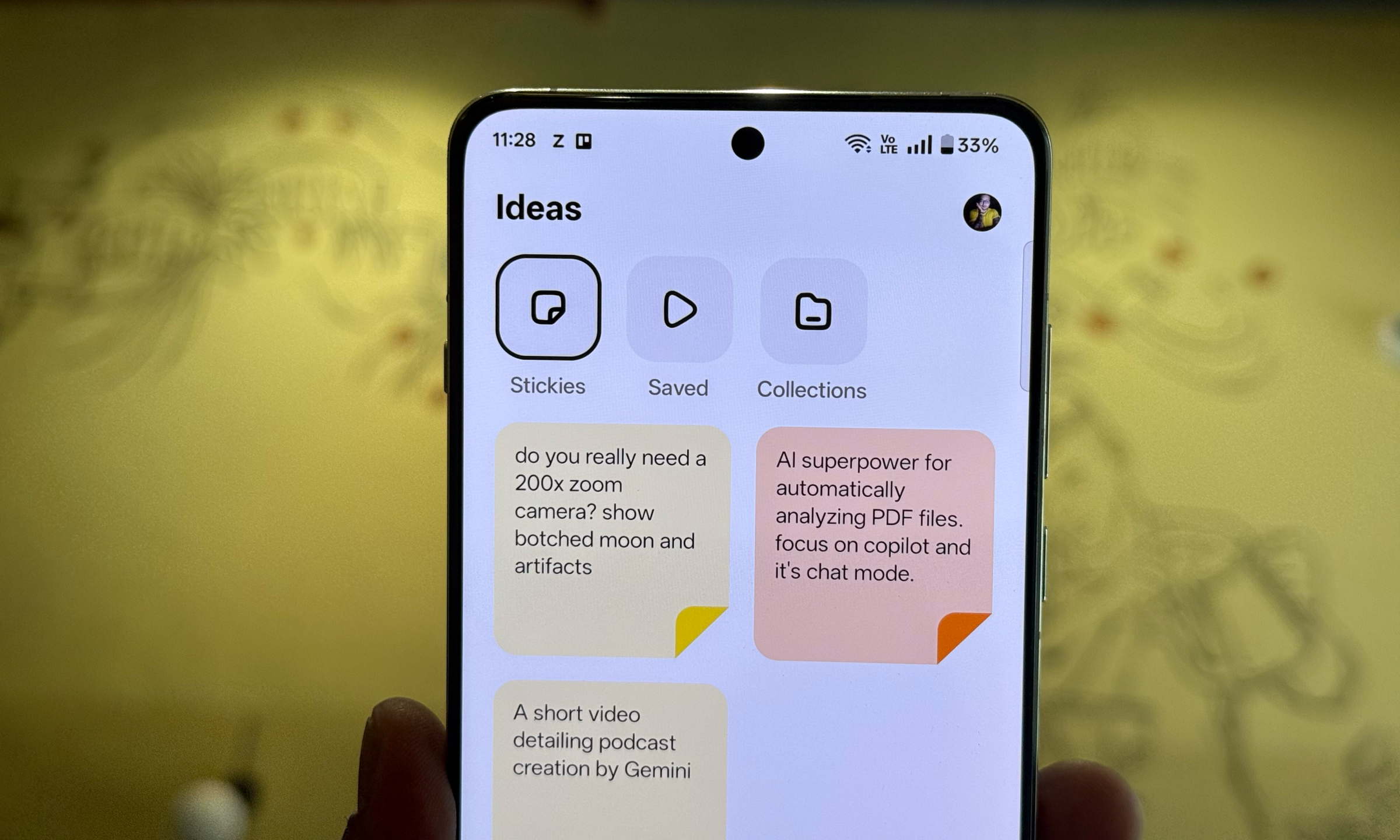 Sticky notes in Edits app by Instagram.