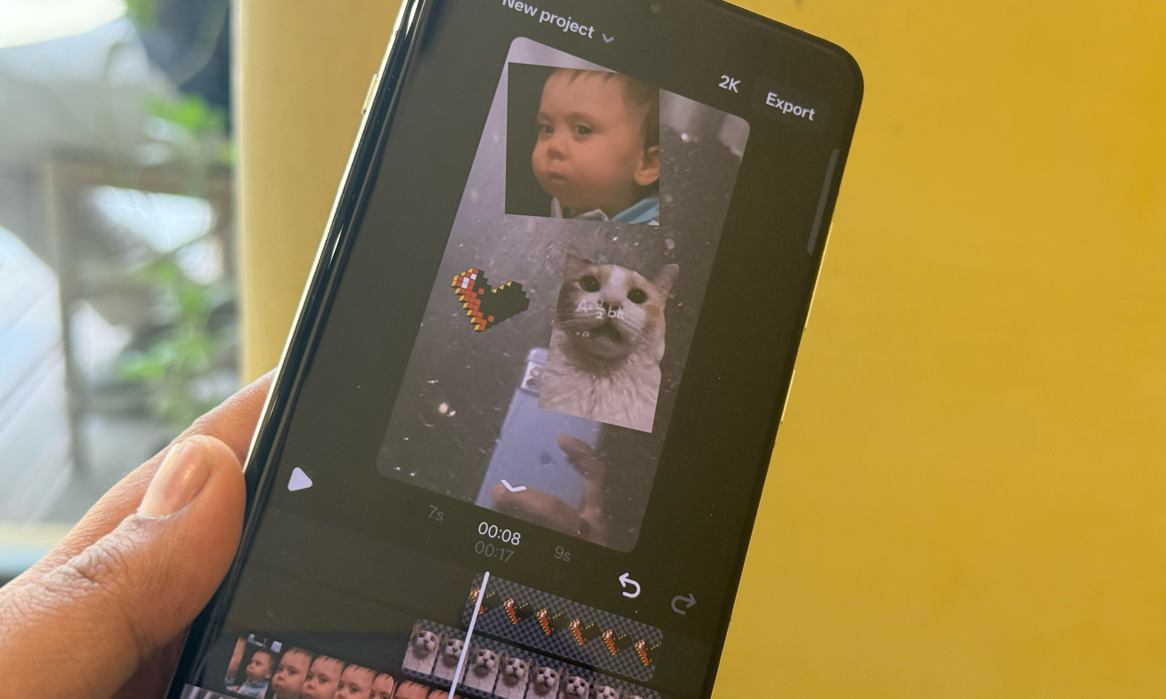 Effect overlays in Edits app by Instagram.