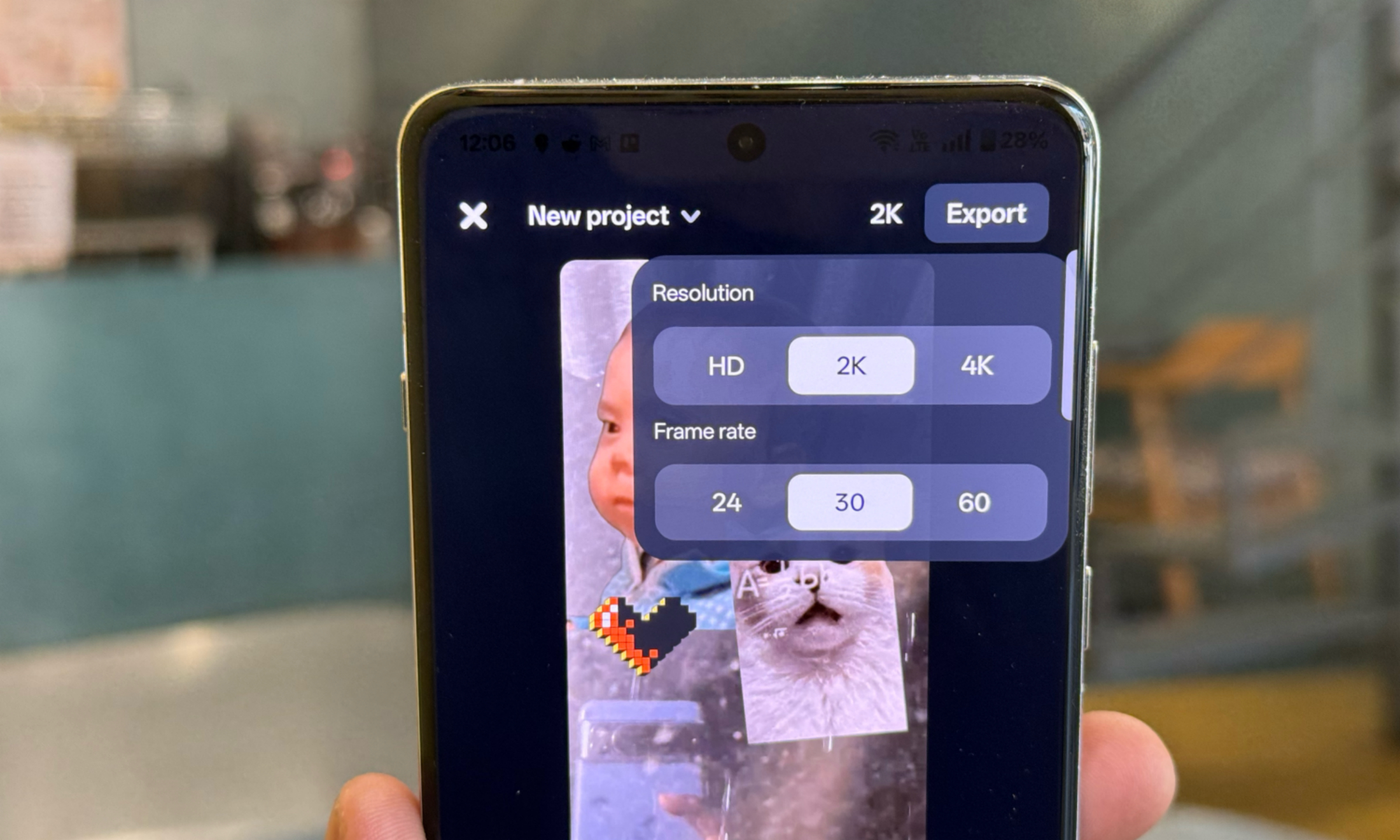 Export options in Edits app by Instagram.