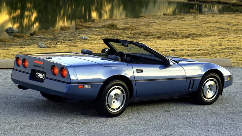1986 Chevrolet Corvette (C4) convertible.