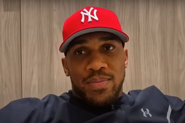 Anthony Joshua being interviewed