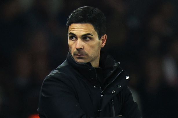 Arsenal's Spanish coach Mikel Arteta looks on during the UEFA Champions League semi-final second leg football match between Paris Saint-Germain (PSG) and Arsenal at the Parc des Princes stadium in Paris, on May 7, 2025. (Photo by Thomas SAMSON / AFP) (Photo by THOMAS SAMSON/AFP via Getty Images)          
