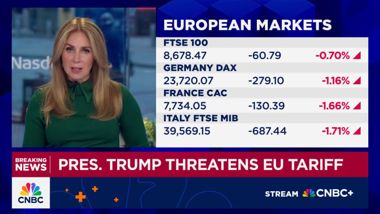 President Trump threatens new tariffs against the EU